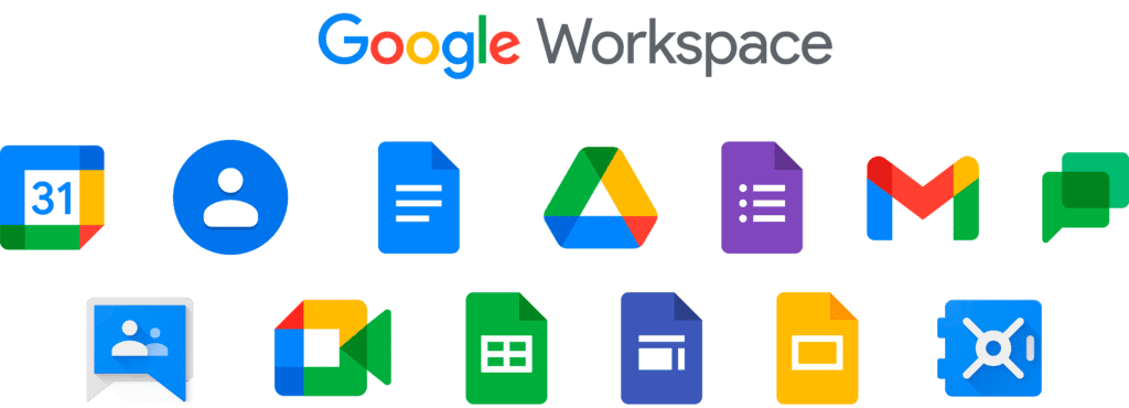 Pantalla con apps de Google